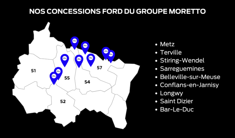 Nos VD vous attendent dans les concessions Ford du Groupe Moretto